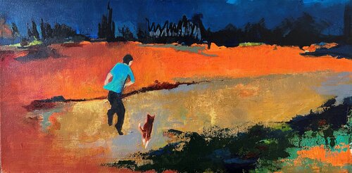 Running along the Shore von Lynne Meneses, Malerei kaufen auf Singulart