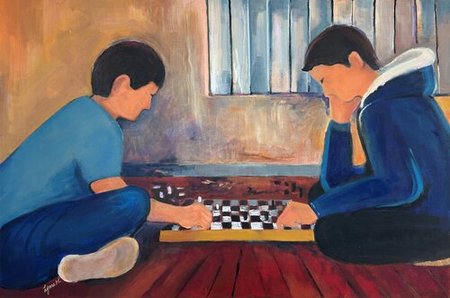 Brotherhood von Lynne Meneses, Malerei kaufen auf Singulart