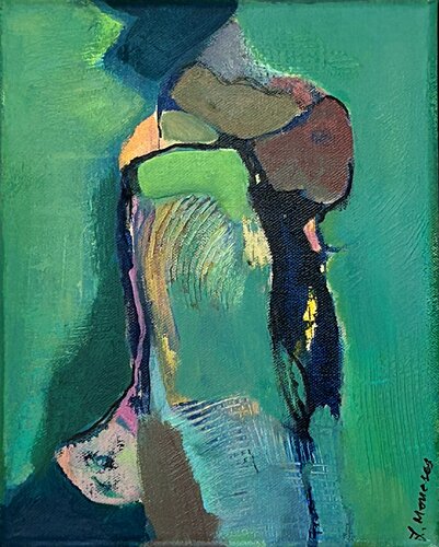 Motion Studies V-Green di Lynne Meneses, Pittura in vendita su Singulart
