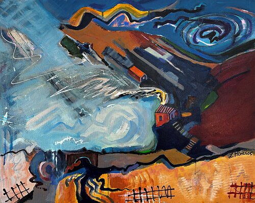 Dwelling in the Fold by Lynne Meneses, Painting for Sale on Singulart