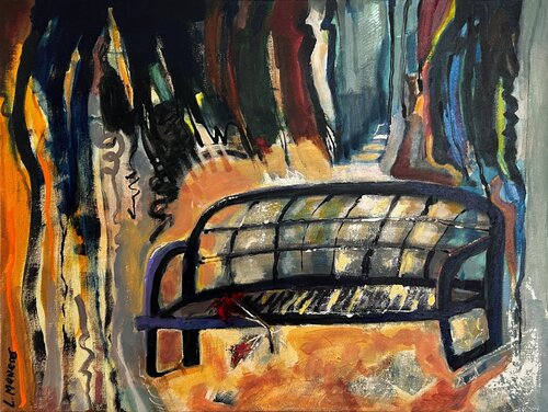 Echoes on the Bench von Lynne Meneses, Malerei kaufen auf Singulart