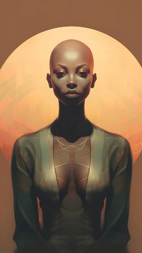 Afrocentric Impressionism Art Black Portraiture by Paul David Groocock, Digital for Sale on Singulart