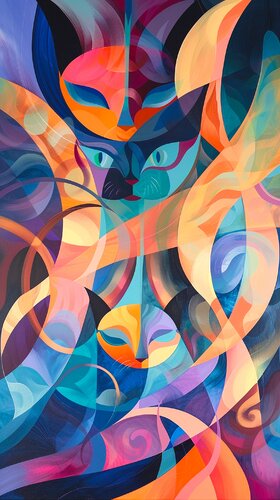 Catlike Impressions in a Colourful World von Paul David Groocock, Digital kaufen auf Singulart