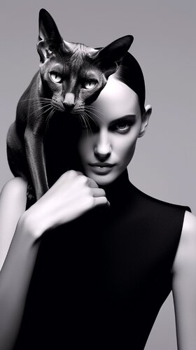 Cats in Black and White Photo Realism by Paul David Groocock, Digital for Sale on Singulart