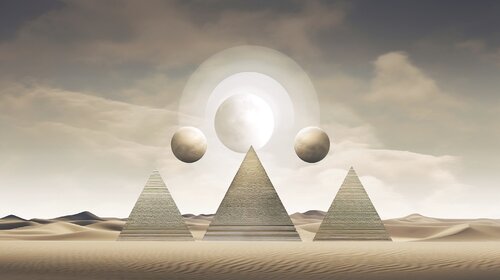 Luminous Cosmic Enclaves - Futuristic Landscapes de Paul David Groocock, Digital a la venta en Singulart