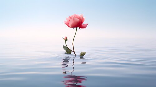 The Romance of the Pink Rose by Paul David Groocock, Digital for Sale on Singulart