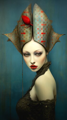 Sirens, Femme Fatales, and Seducers - Jezebel van Paul David Groocock, Digitaal te koop op Singulart