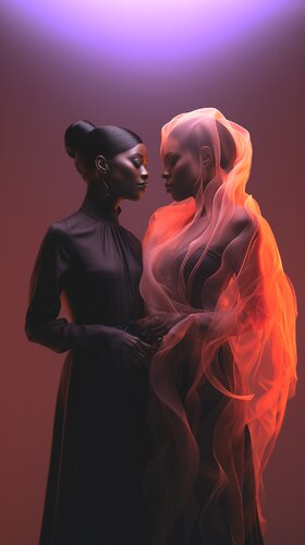 Afrocentric Art - Black Art - The Sisters van Paul David Groocock, Digitaal te koop op Singulart