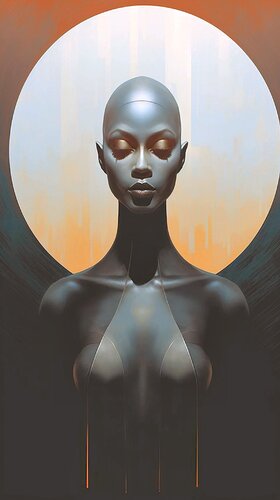 Afrocentric Art - Black Portraiture - Shaven di Paul David Groocock, Digitale in vendita su Singulart