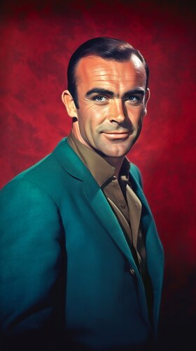 Sophisticated British Portraiture - Permanent Gallery - Sean Connery di Paul David Groocock, Digitale in vendita su Singulart