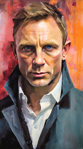 Sophisticated British Portraiture - Permanent Gallery - Daniel Craig von Paul David Groocock, Digital kaufen auf Singulart