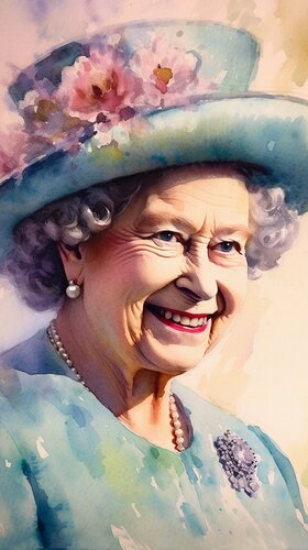 Sophisticated British Portraiture - Permanent Gallery - Queen Elizabeth II di Paul David Groocock, Digitale in vendita su Singulart