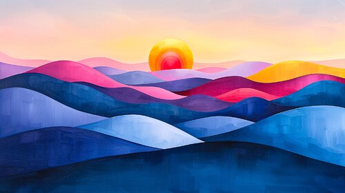 The Colorful Landscapes of the Great Outdoors - Sunrise Tranquility Canvas de Paul David Groocock, Digital a la venta en Singulart