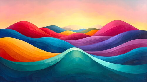 The Colorful Landscapes of the Great Outdoors - Vibrant Valley Visions von Paul David Groocock, Digital kaufen auf Singulart