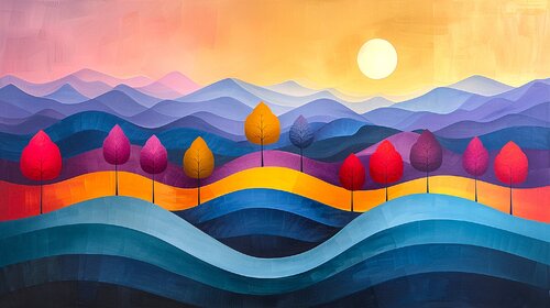 The Colorful Landscapes of the Great Outdoors - Brilliance Beyond Horizons de Paul David Groocock, Digital a la venta en Singulart