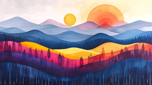 The Colorful Landscapes of the Great Outdoors - Prismatic Woodland Harmony di Paul David Groocock, Digitale in vendita su Singulart