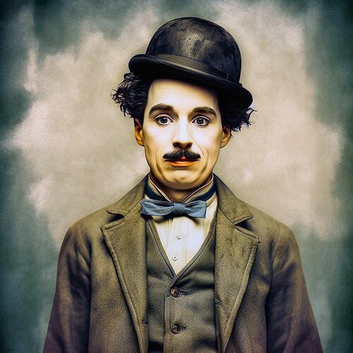 Sophisticated British Portraiture - Permanent Gallery - Charlie Chaplin Paul David Groocock