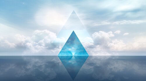 Futuristic Landscapes - Pyramidal Panoramic Expanses de Paul David Groocock, Digital a la venta en Singulart