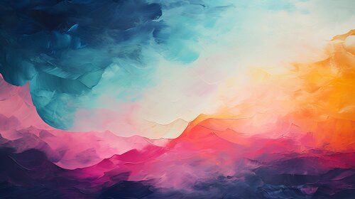 Mountaineous Vistas from an Ethereal World - Colourful Earthly Art de Paul David Groocock, Digital a la venta en Singulart