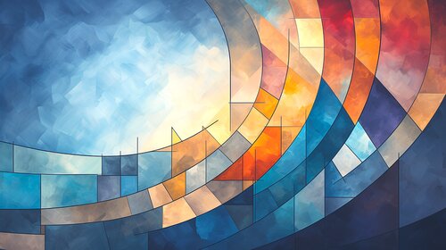 Geometric Generative Artworks in Glorious Technicolor von Paul David Groocock, Digital kaufen auf Singulart