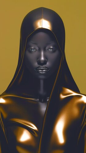Afrocentric Futuristic Art Black Portraiture di Paul David Groocock, Digitale in vendita su Singulart