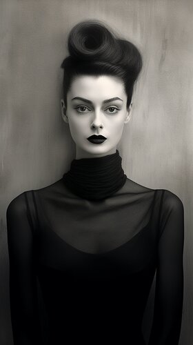 Black and White Photo Realistic Generative Portraiture - Evelyn di Paul David Groocock, Digitale in vendita su Singulart