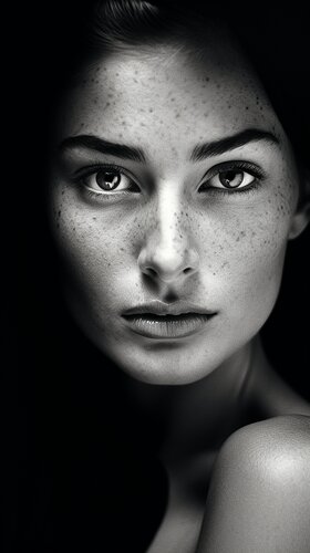 Black and White Photo Realistic Generative Portraiture - Hélène von Paul David Groocock, Digital kaufen auf Singulart