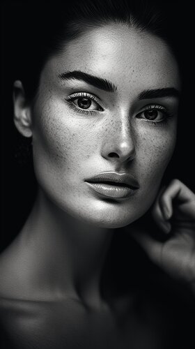 Black and White Photo Realistic Generative Portraiture - Estelle di Paul David Groocock, Digitale in vendita su Singulart