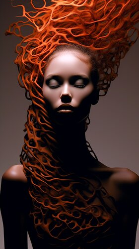 Afrocentric Art Black Portraiture -The Futuristic Afro von Paul David Groocock, Digital kaufen auf Singulart