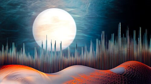 Luminous Urban Geometry par Paul David Groocock, Digital en vente sur Singulart
