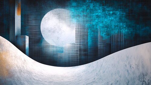 Celestial Cerulean Crescendo von Paul David Groocock, Digital kaufen auf Singulart