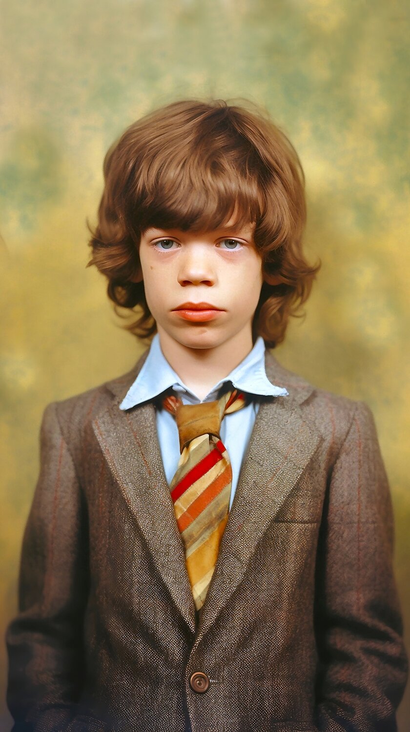 Sophisticated British Portraiture - Permanent Gallery - Mick Jagger Paul David Groocock Digitale in vendita