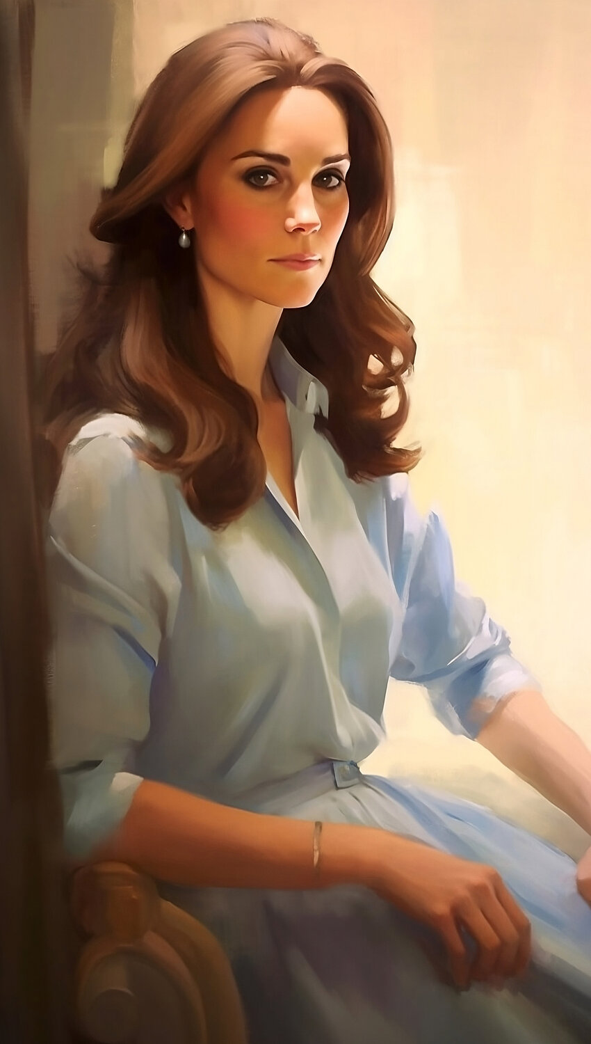 Sophisticated British Portraiture - Permanent Gallery - Kate Middleton Paul David Groocock Digital zu verkaufen