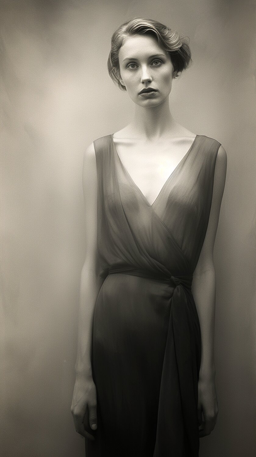 Black and White Photo Realistic Generative Portraiture - Blanche Paul David Groocock