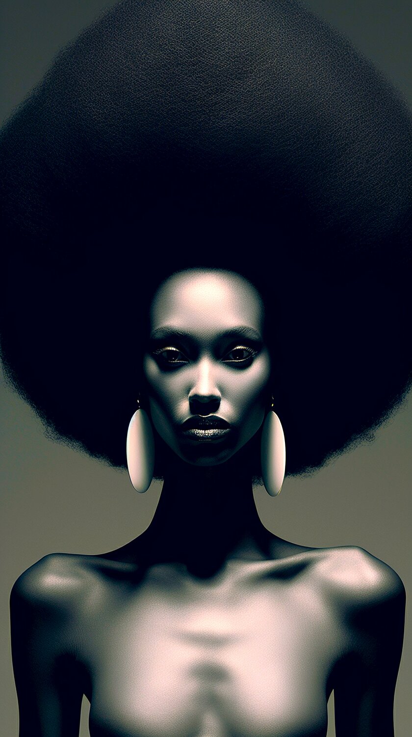 Afrocentric Art Black Portraiture - Contemporary Art Paul David Groocock