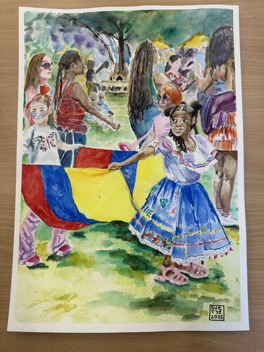 Colombian Girl di Susan Tye, Pittura in vendita su Singulart