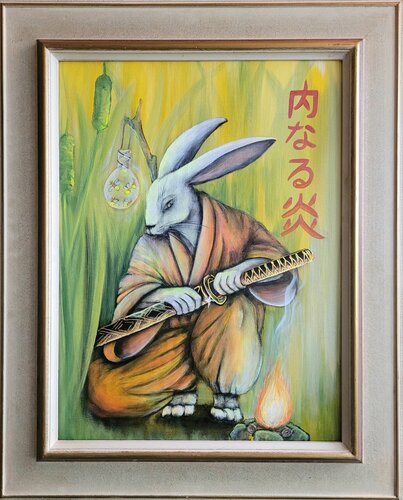 火 FIRE - from the Elements of japanese Philosophy di La Manda Luminescent, Pittura in vendita su Singulart