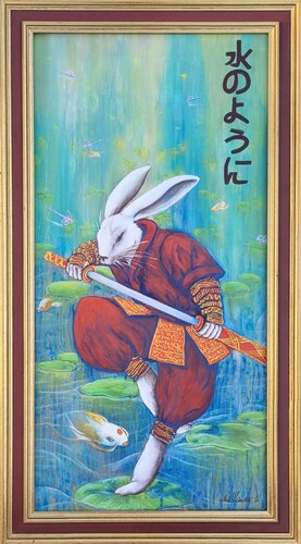 水 WATER - from the Elements of japanese Philosophy by La Manda Luminescent, Painting for Sale on Singulart