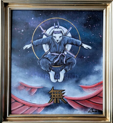 ‘Night’ Part 5 of the Series ‘The elements of japanese Philosophy’ by La Manda Luminescent, Painting for Sale on Singulart