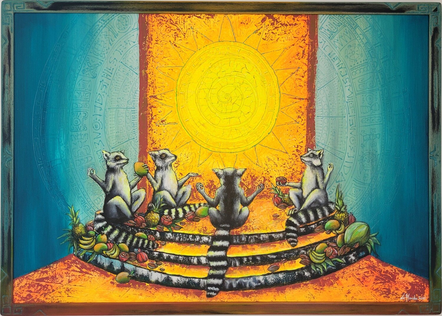 Keepers of the Sun La Manda Luminescent Originalgemälde zu verkaufen