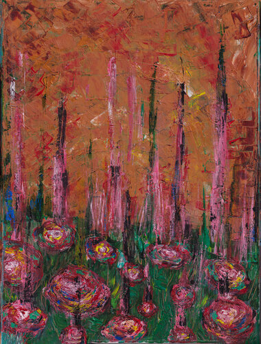 Floral Waterfall van Geanina Cernica, Schilderij te koop op Singulart