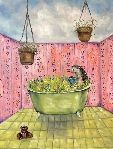 The Sharpest Gardener van Geanina Cernica, Schilderij te koop op Singulart