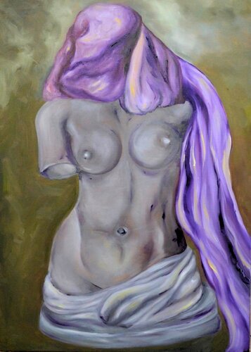 Statue with a Scarf van Geanina Cernica, Schilderij te koop op Singulart