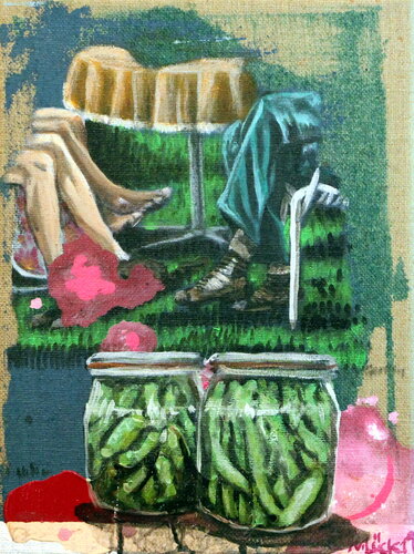 Im Garten nichts Neues! van Matthias Lück, Schilderij te koop op Singulart