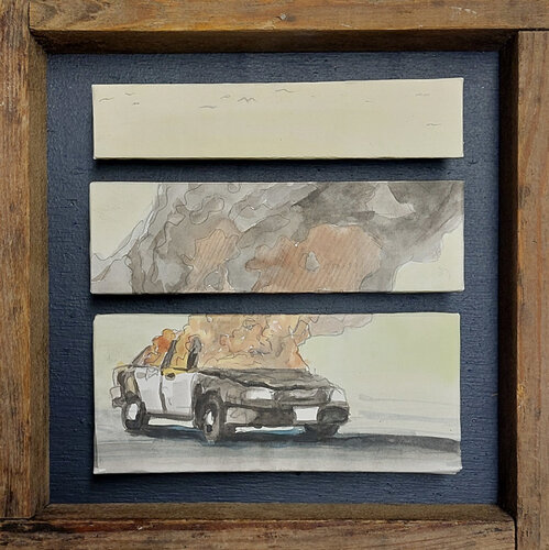 Auto brennt! by Matthias Lück, Other Media for Sale on Singulart
