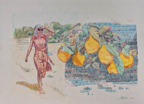 Gute Aussichten! de Matthias Lück, Dibujo a la venta en Singulart