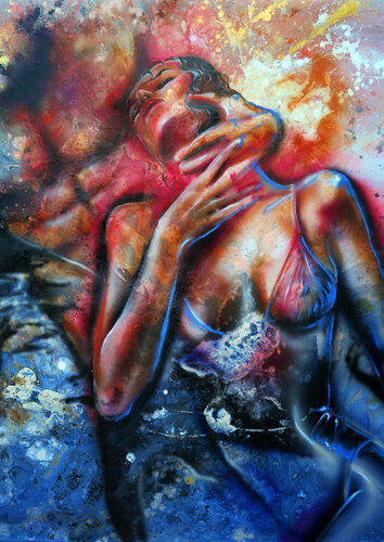 Under the moonlight van Olga Zadoroznaja, Schilderij te koop op Singulart