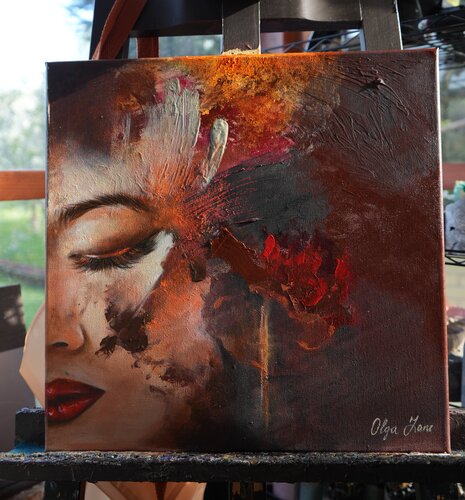 Tame the fire par Olga Zadoroznaja, Peinture en vente sur Singulart