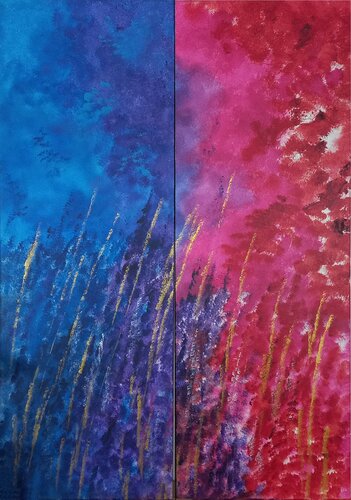 Blue 'n Red (B488) de Dieter Becker, Pintura a la venta en Singulart
