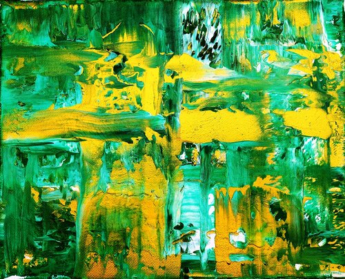 Green and Gold (L0938) de Dieter Becker, Pintura a la venta en Singulart